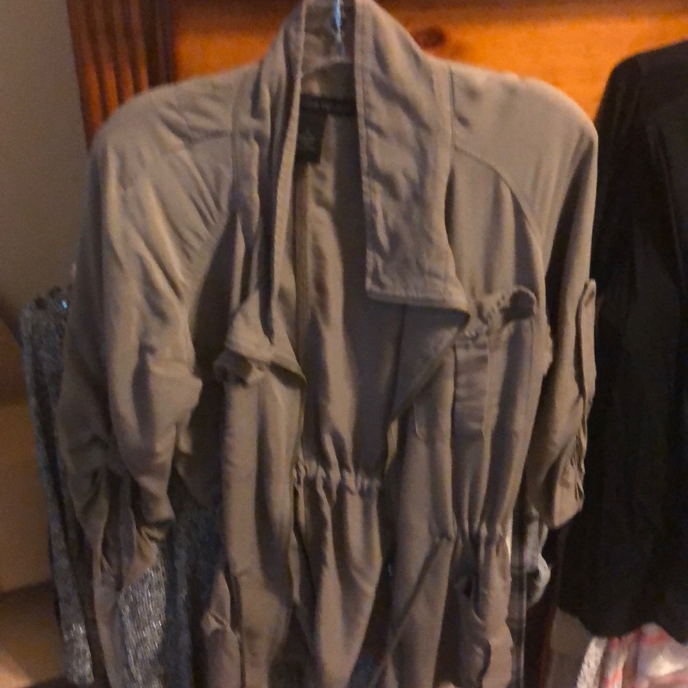 Calvin Klein tan spring zip up jacket